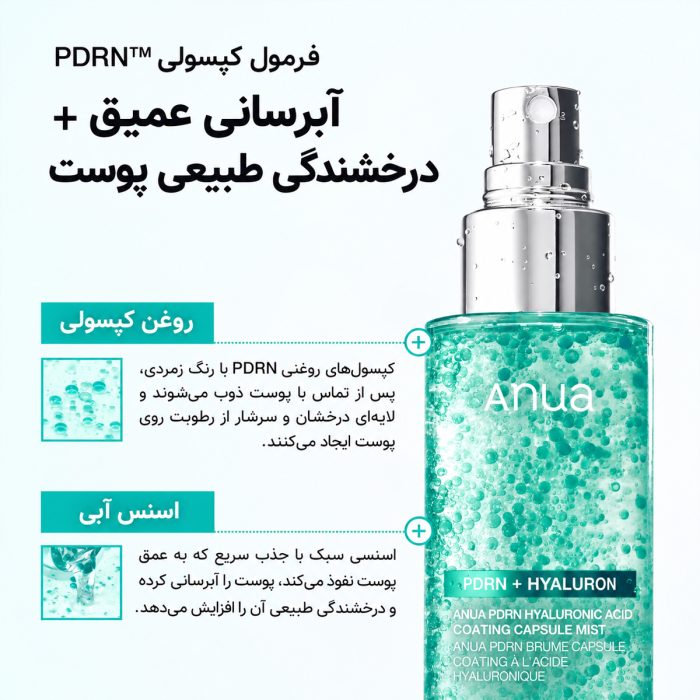 اسپری سرم آبرسان PDRN و کلاژن آنوا