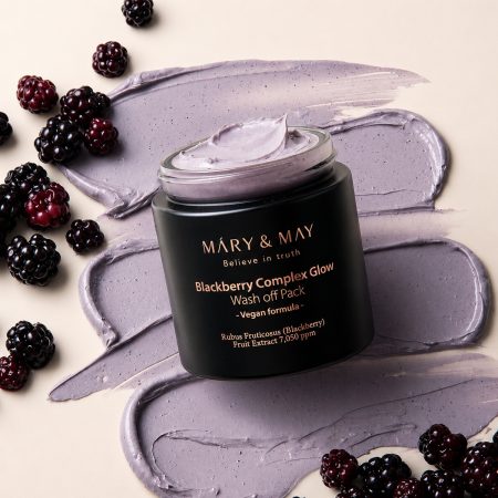 mary may blackberry clay mask open jar