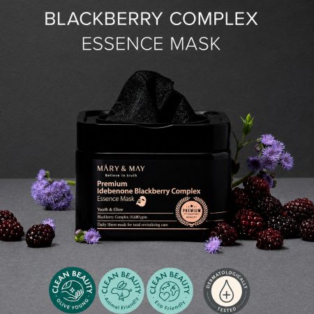 ماسک ورقه ای بلک بری مری اند می 10 mary may idebenone blackberry mask idebenone
